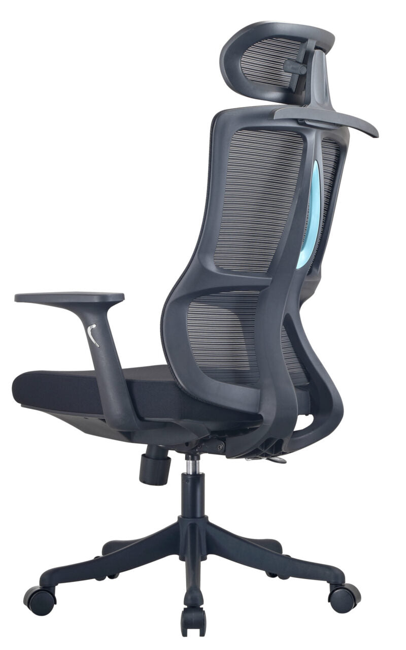 2326 Ergonomic High-Back Office Chair with Nylon Base & Tilt Mechanism
