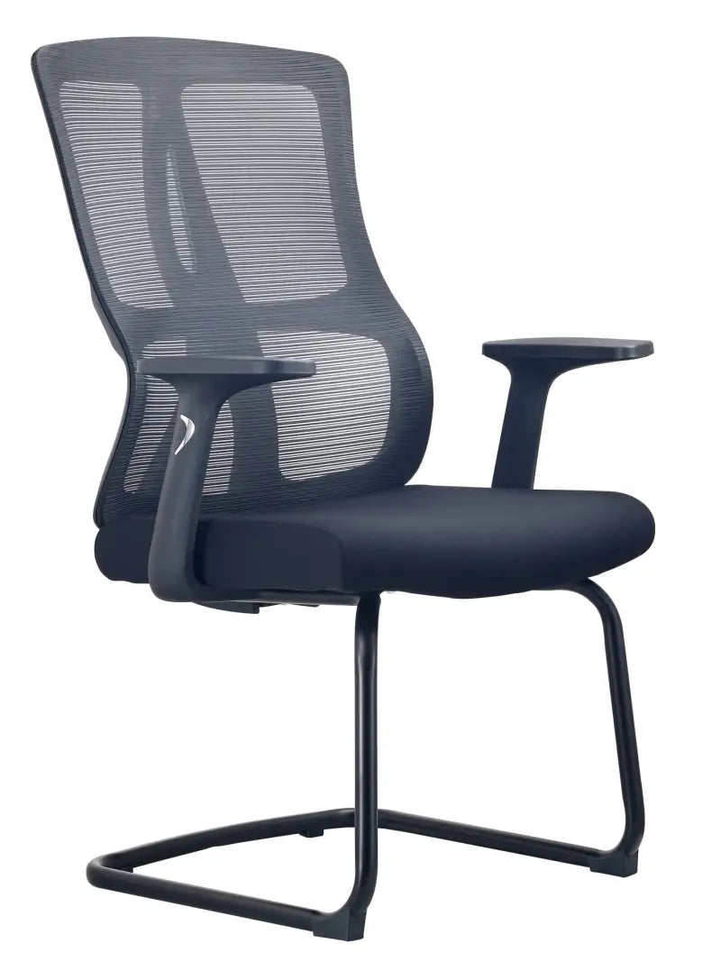 2326 Modern Medium-Back Visitor Chair with Nylon Base & Tilt Mechanism
