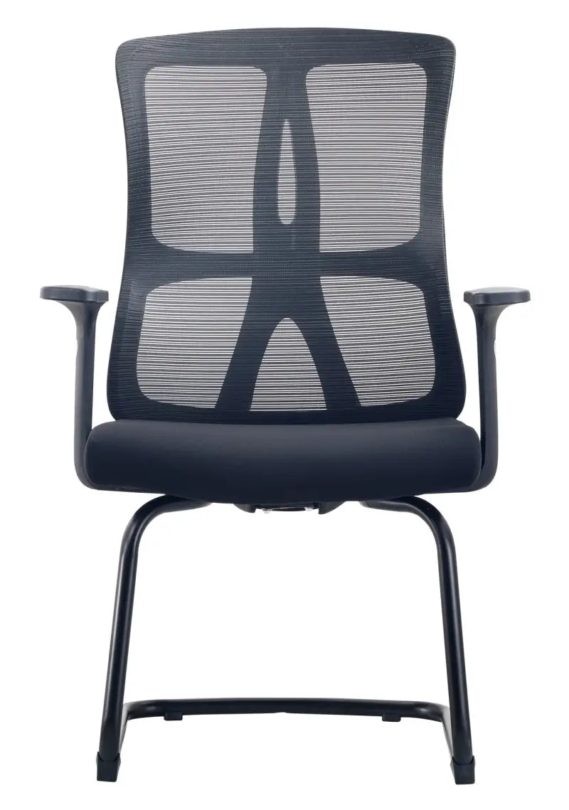2326 Modern Medium-Back Visitor Chair with Nylon Base & Tilt Mechanism