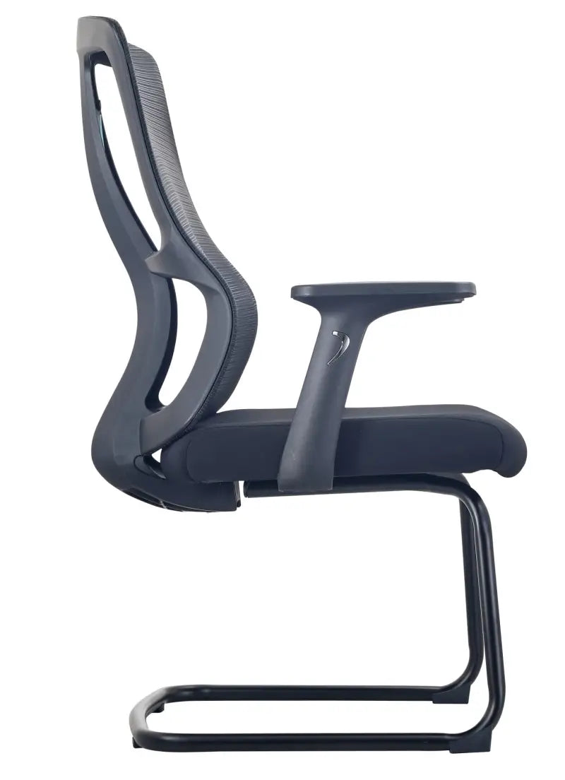 2326 Modern Medium-Back Visitor Chair with Nylon Base & Tilt Mechanism