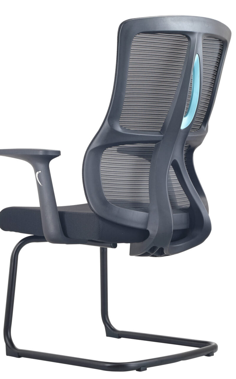 2326 Modern Medium-Back Visitor Chair with Nylon Base & Tilt Mechanism