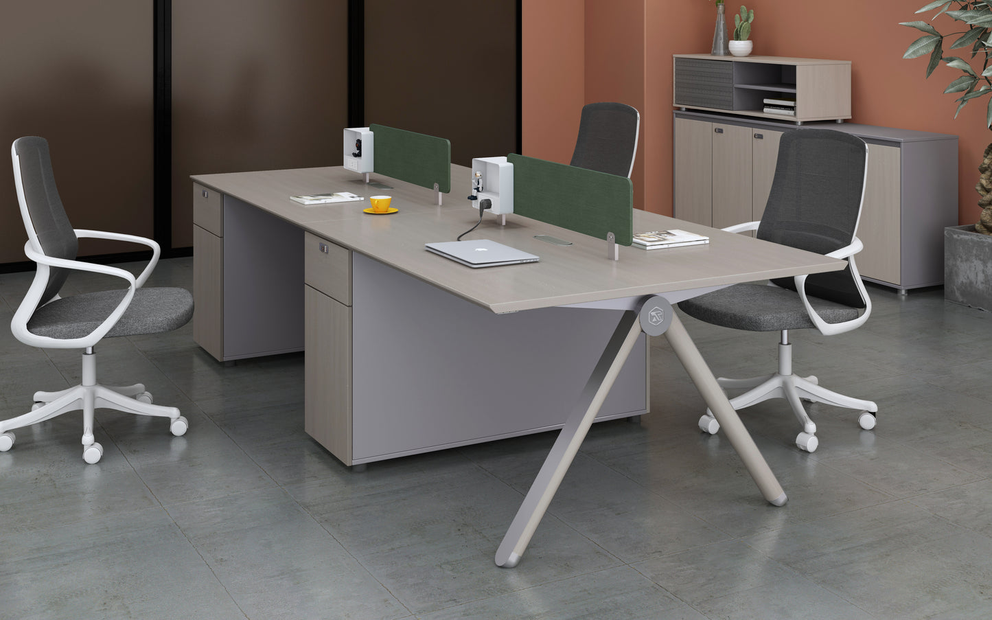 Premium Office Desk with Side Cabinet – Modern Design & High Functionality