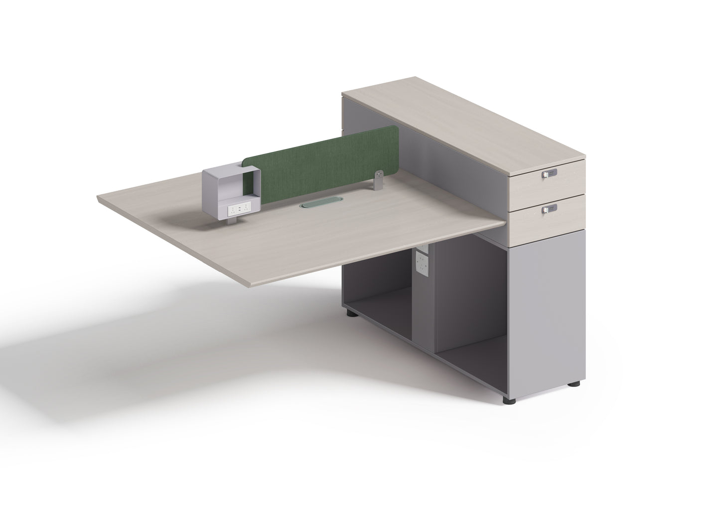 Premium Face to Face Workstation Desk with Side Cabinet – Modern Design & High Functionality