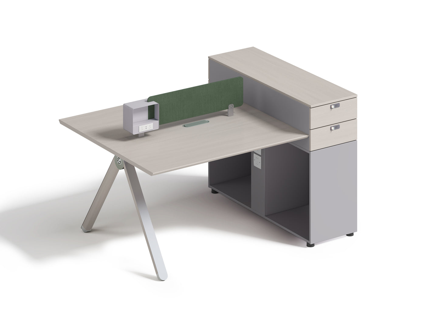 Premium Face to Face Workstation Desk with Side Cabinet – Modern Design & High Functionality