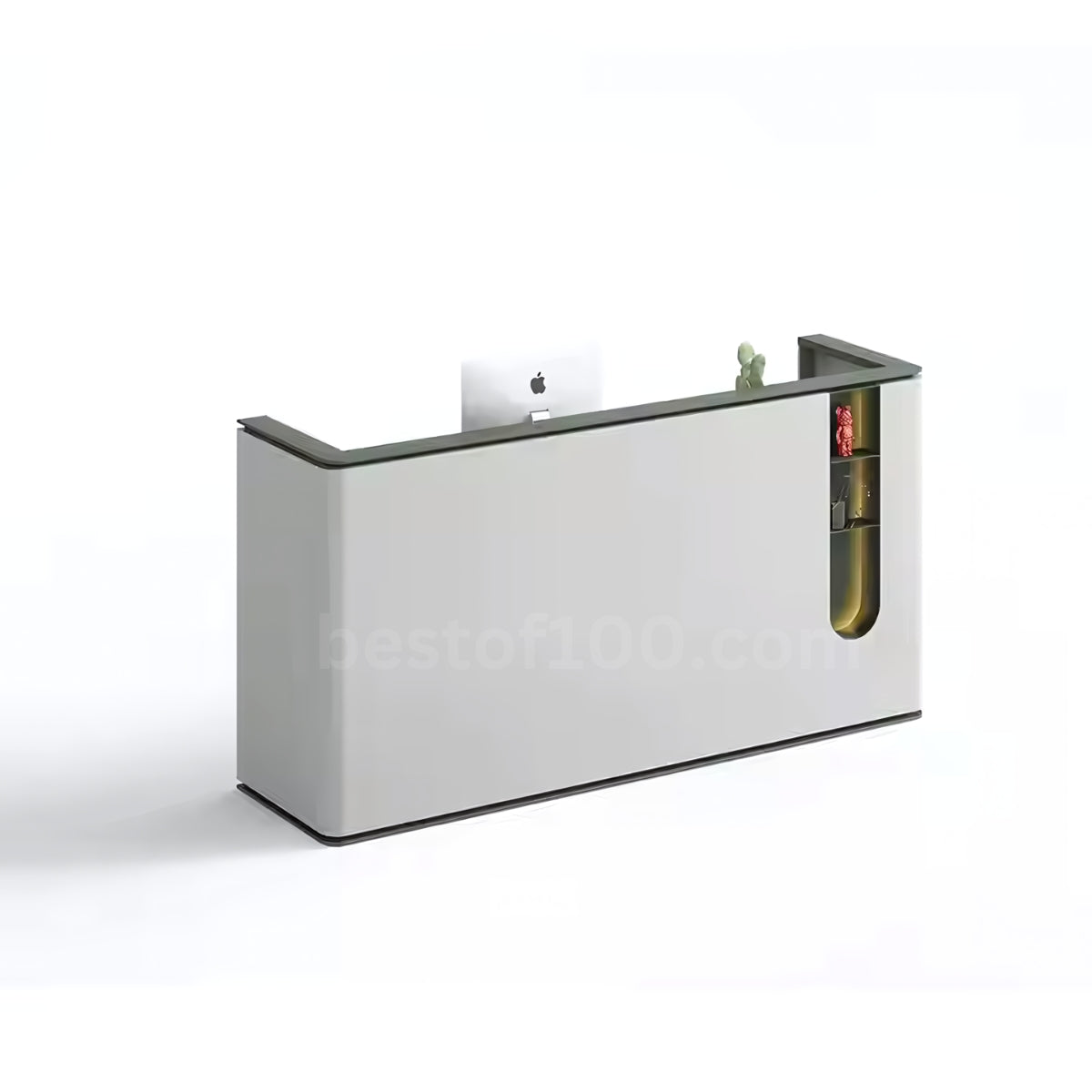 23 SERIES Office Furniture White MDF Wooden Two Seater Office Reception Desk Luxury Modern Office Counter for Reception