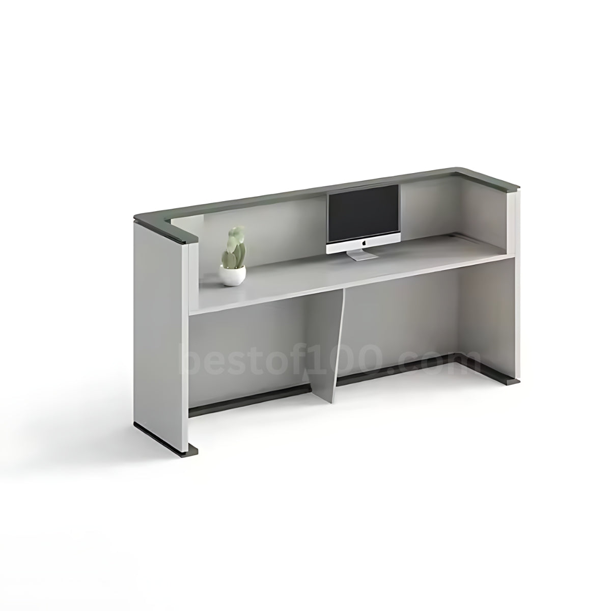 23 SERIES Office Furniture White MDF Wooden Two Seater Office Reception Desk Luxury Modern Office Counter for Reception