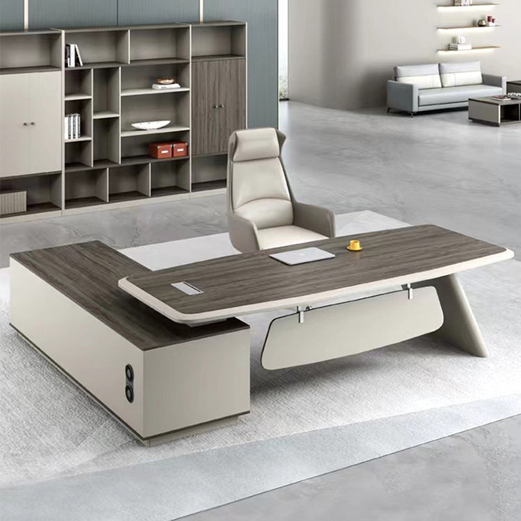 Impulse Executive Office Desk with Side Storage – Modern L-Shaped Boss Table
