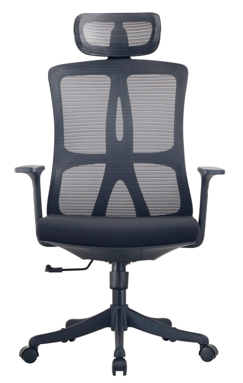 2326 Ergonomic High-Back Office Chair with Nylon Base & Tilt Mechanism