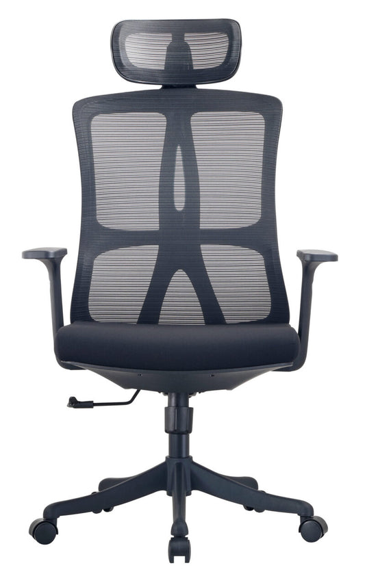 2326 Ergonomic High-Back Office Chair with Nylon Base & Tilt Mechanism