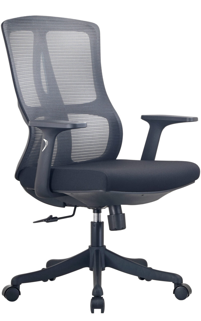 2326 Ergonomic Medium-Back Office Chair with Nylon Base & Tilt Mechanism