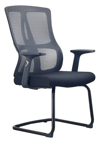 2326 Modern Medium-Back Visitor Chair with Nylon Base & Tilt Mechanism