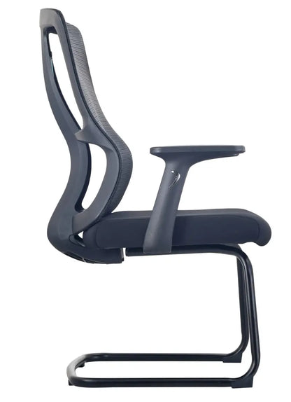 2326 Modern Medium-Back Visitor Chair with Nylon Base & Tilt Mechanism