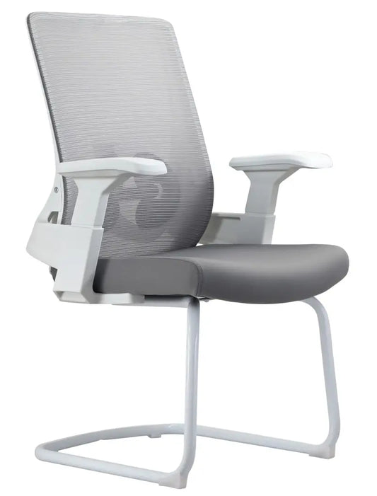 2327 Modern Medium-Back Visitor Chair with Nylon Base & Tilt Mechanism