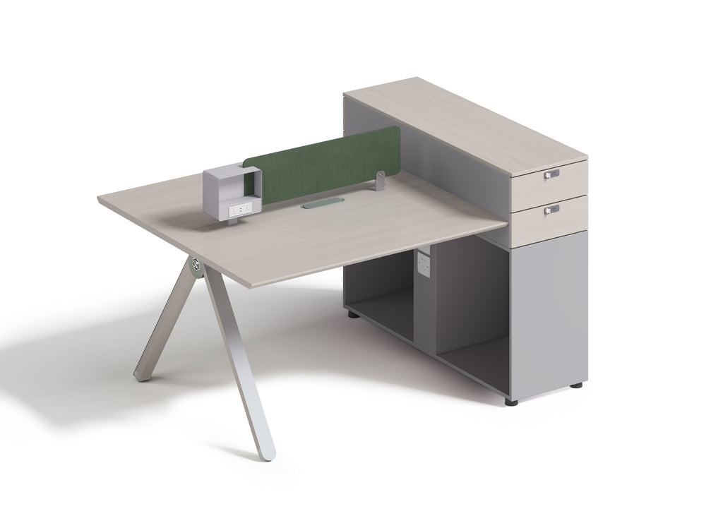 Premium Face to Face Workstation Desk with Side Cabinet – Modern Design & High Functionality