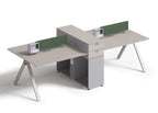 Premium Face to Face Workstation Desk with Side Cabinet – Modern Design & High Functionality
