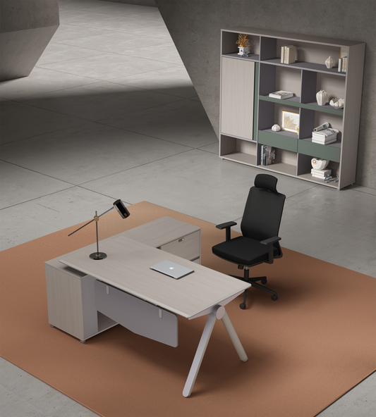 23S Luxury Office Desk with E1 MDF & Steel Frame – Stylish & Durable