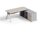 23S Premium Office Desk with Olive Green & Metal Accents