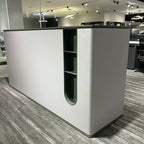 23 SERIES Office Furniture White MDF Wooden Two Seater Office Reception Desk Luxury Modern Office Counter for Reception