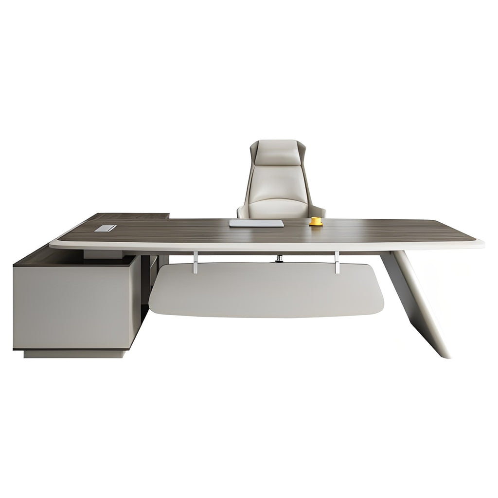 Impulse Executive Office Desk with Side Storage – Modern L-Shaped Boss Table