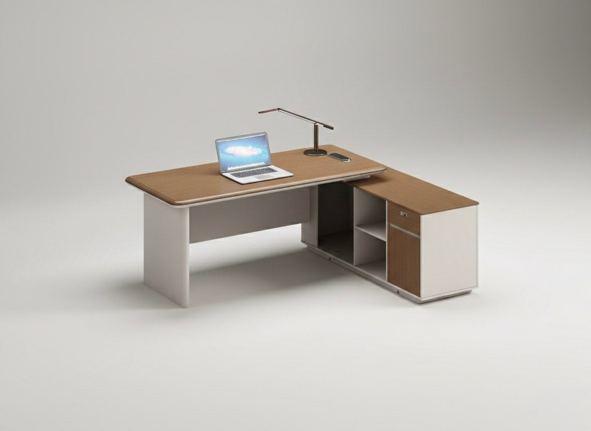 The Milan Executive Series HDF L-Shape Manager Desk – Modern Workspace