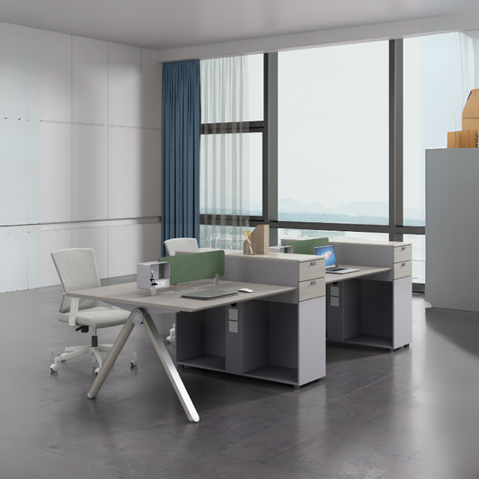 Premium Face to Face Workstation Desk with Side Cabinet – Modern Design & High Functionality