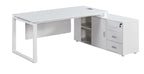 OfficePro Manager Desk with Powder Coated Executive Table White Office Table